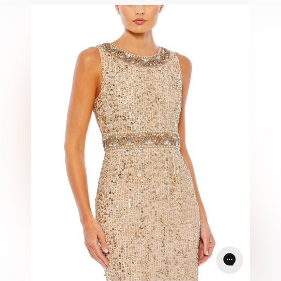 Sequined jewel neck midi dress - Picture 3 of 3